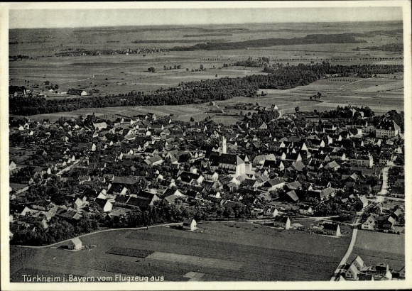 Ak Türkheim in Zwaben, luchtfoto
