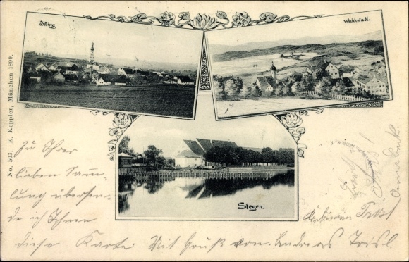KP Inning w powiecie Starnberg Górna Bawaria, Stegen, Waldstadt, panorama wsi