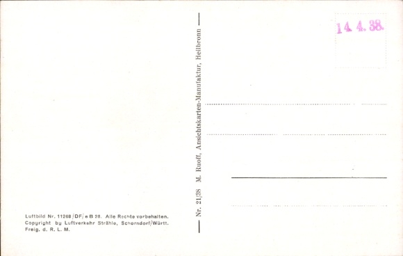 Postcard Bad Rappenau in Baden, aerial photograph