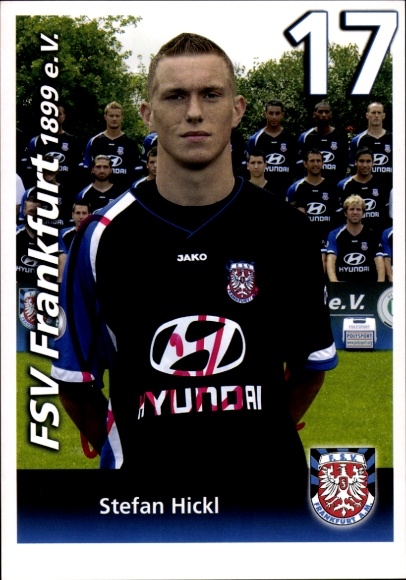 Autogrammkarte Fußballer Stefan Hickl, FSV Frankfurt, Autogramm