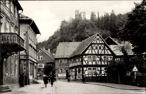 PC Steinbach Hallenberg in Thuringia, lot on the main street, half-timbered house