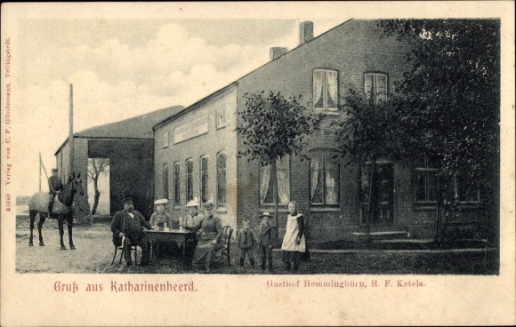 Ak Katharinenheerd schiereiland Eiderstedt in Noord-Friesland, herberg Hemminghoern