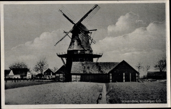 Ak Molbergen Niedersachsen, Windmühle