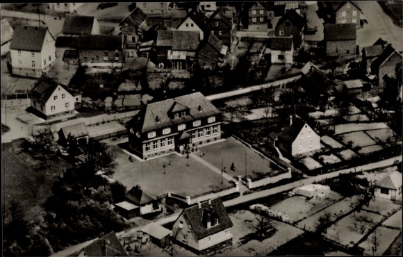 Postcard Kölschhausen Ehringshausen in Hesse, aerial photograph, restaurant
