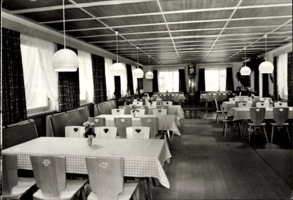 Postcard Groß Stieten in Mecklenburg, restaurant Mecklenburger Mühle, farmer&#39;s room
