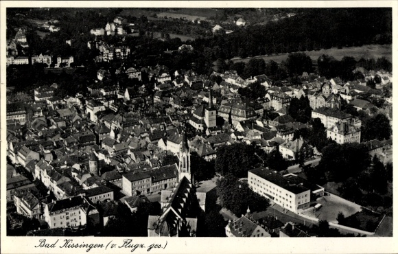 Ak Bad Kissingen Unterfranken Bayern, Fliegeraufnahme