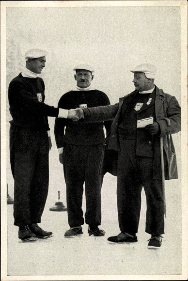 Collection picture Olympia 1936, Winter Games, Georg Edenhauser with team leader, curling
