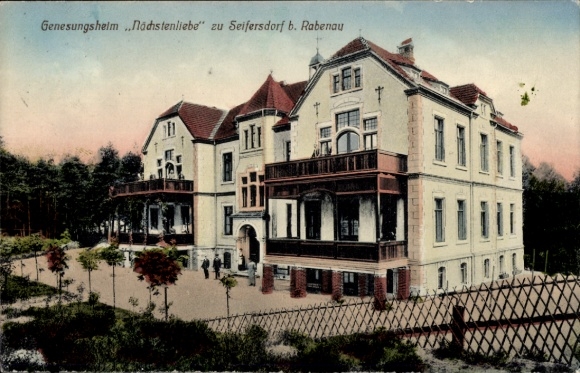 Postcard Seifersdorf (near Rabenau) Dippoldiswalde in the Eastern Ore Mountains, convalescent home, building, colored