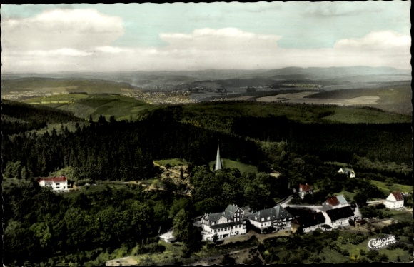 Postcard Rödgen Obersdorf Wilnsdorf North Rhine Westphalia, partial view, Hotel-Café Haus Stangier