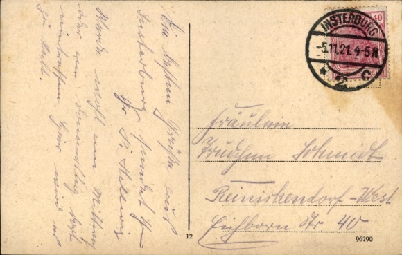 Postcard Tschernjakhovsk Insterburg East Prussia, water tower