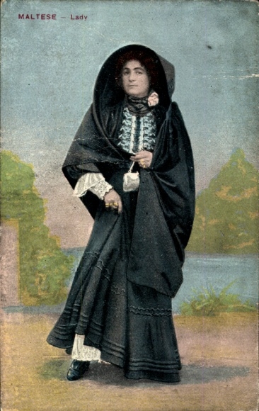Picture of Malta, woman in Maltese costume