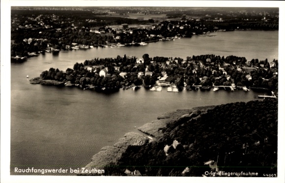 Ak Berlin Köpenick Schmöckwitz Rauchfangswerder, luchtfoto