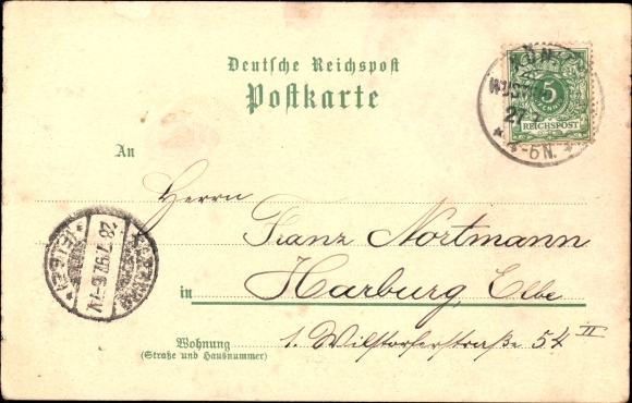 Chromo-Litho Königs Wusterhausen in Brandenburg, new mill, district hospital, Schützenhaus, market square