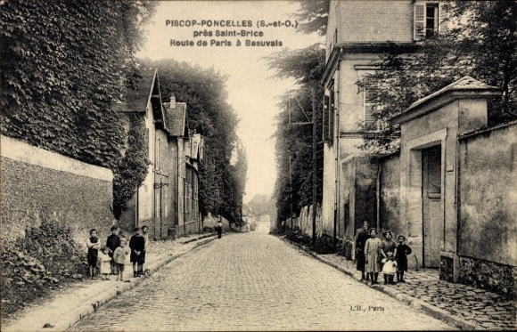 CPA Piscop Pontecelles Val d'Oise, Route de Paris à Beauvals