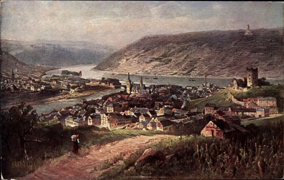 Artist PC Astudin, Bingen am Rhein, panorama with Niederwald monument