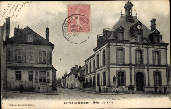 Ak Lorrez-le-Bocage Seine et Marne, L&#39;Hôtel de Ville