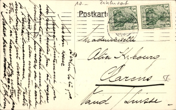 Postcard Berlin Zehlendorf Nikolassee, Lindwerder Island, Havel