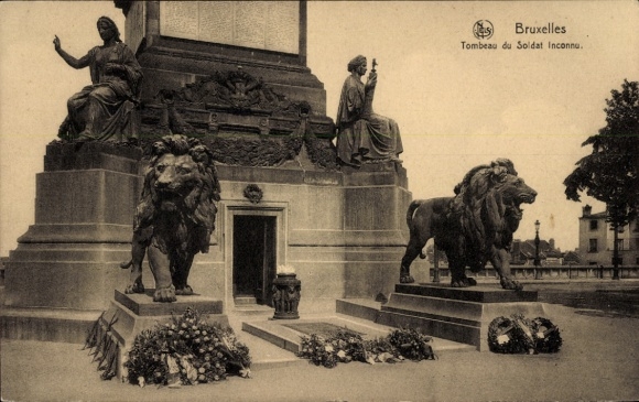 Postcard Bruxelles Brussels, Tomb of the Unknown Soldier