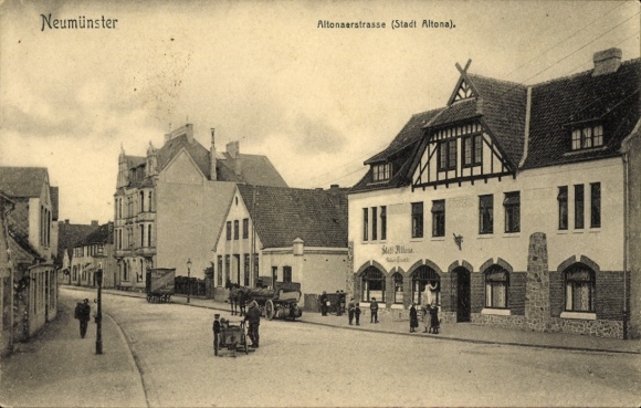 Ak Neumünster in Holstein, Altonaer Straße, Gasthaus Stadt Altona