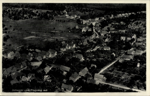 Postcard Schwann Staubenhardt in the Black Forest, aerial photograph