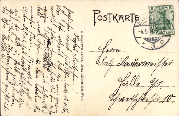 Postcard Berlin Steglitz Groß Lichterfelde, Panorama