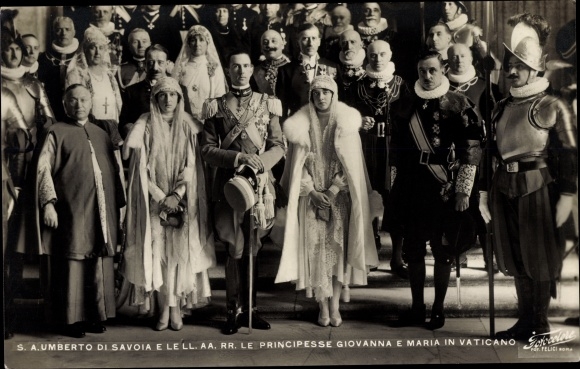KP SA Umberto di Savoia e le LL.AA.RR. Le Principesse Giovanna w Watykanie