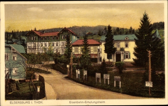 Postcard Elgersburg in Thuringia, Railway Rest Home
