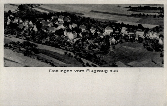 Ak Dettlingen Horb am Neckar, Fliegeraufnahme