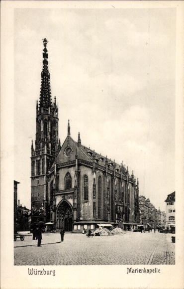 Postcard Würzburg am Main Lower Franconia, Marienkapelle, Gothic architecture, high tower