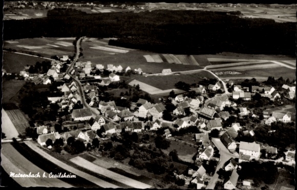 Postcard Matzenbach Fichtenau in Württemberg, aerial photograph