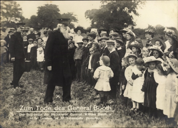 Postcard General Booth, Founder of the Salvation Army, Condolence Card