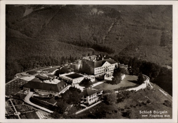 Postcard Obereggenen Schliengen in the Black Forest, Bürgeln Castle, aerial photograph
