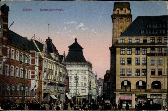 Postcard Essen in the Ruhr area, Kettwigerstrasse