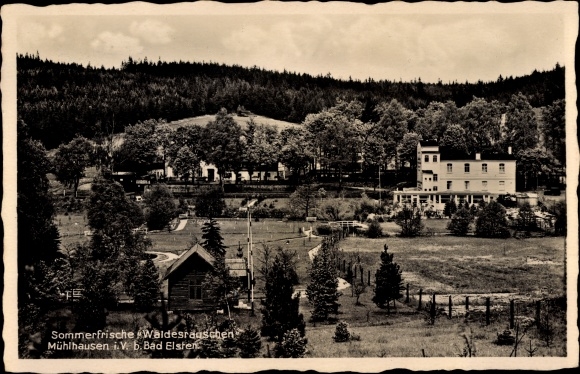 Postcard Mühlhausen Bad Elster Vogtland, summer resort forest noise