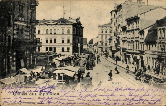 Ak Berlin Spandau, Markt