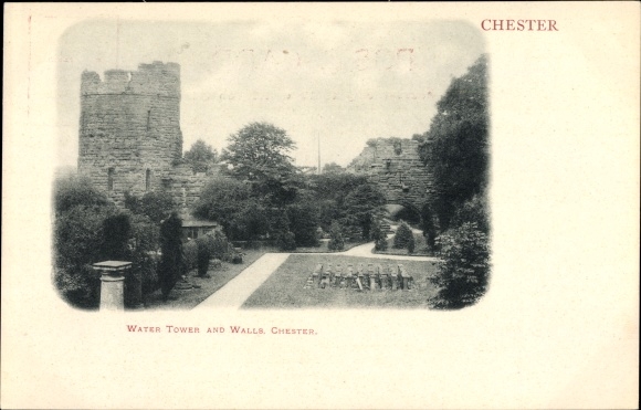 Postcard Chester North West England, Water Tower, Walls