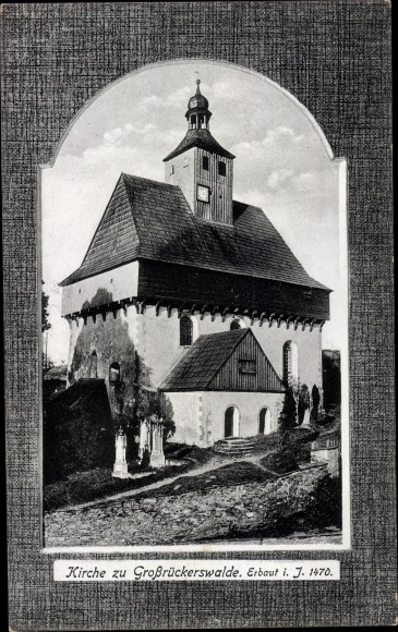 KP passe-partout Großrückerswalde w Rudawach, Kościół z 1470 r.