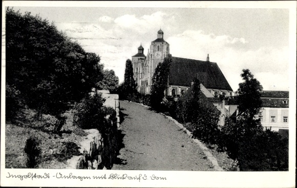 KP Ingolstadt nad Dunajem Górna Bawaria, widok na katedrę