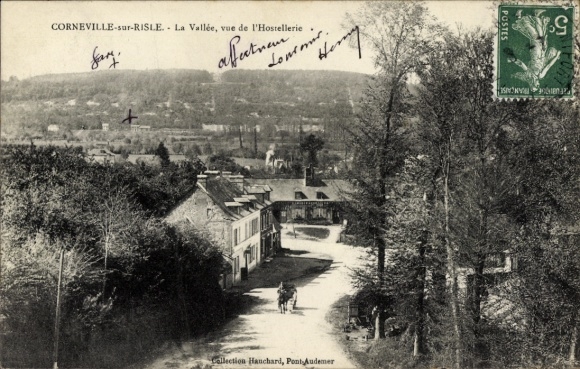 CPA Corneville-sur-Risle-Eure, La Vallée, vue de l'Hostellerie