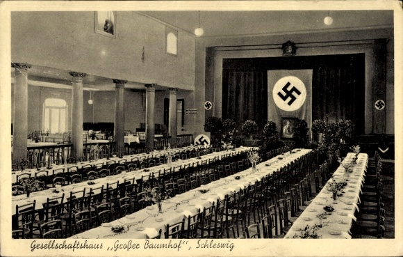 Ak Schleswig an der Schlei, Gesellschaftshaus Großer Baumhof, Festsaal