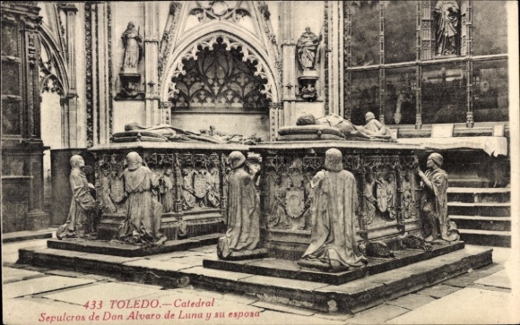KP Toledo Kastylia La Mancha Hiszpania, Katedra, groby Don Alvaro de Luna i jego