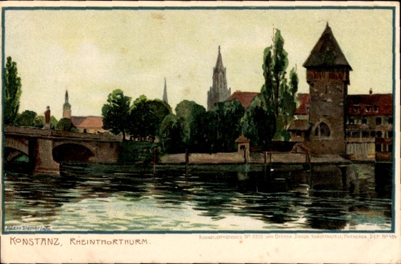 Artysta lito Diemer, Zeno, Konstancja, Rheintorturm