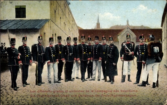 Postcard Luxembourg, Luxembourg Volunteer Company