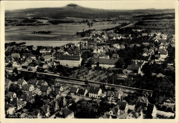 Postcard Salach in the Filstal, aerial photograph