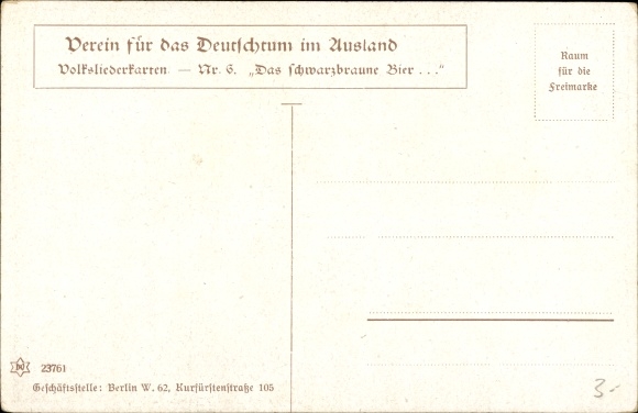 Studentika Artist Postcard The black-brown beer I like to drink, pub scene