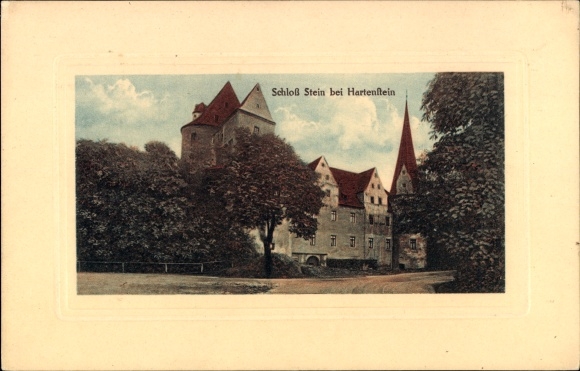 Postcard Hartenstein in the Ore Mountains of Saxony, Stein Castle, Stein Castle