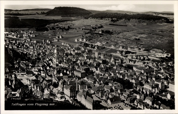 Postcard Tailfingen Albstadt in the Zollernalbkreis Württemberg, aerial photograph