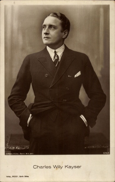 Postcard actor Charles Willy Kayser, Ross Verlag 576 1