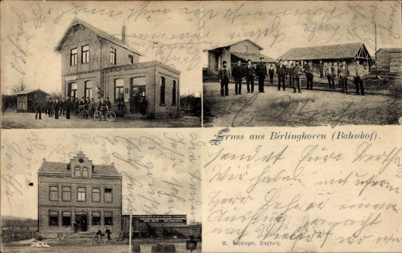 Postcard Birlinghoven Sankt Augustin North Rhine Westphalia, train station