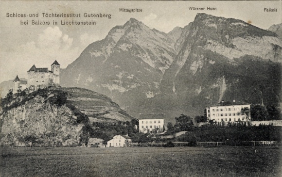 KP Balzers Liechtenstein, Zamek Gutenberga i Instytut Córek, Mittagspitze, Würzner Horn, Faknis